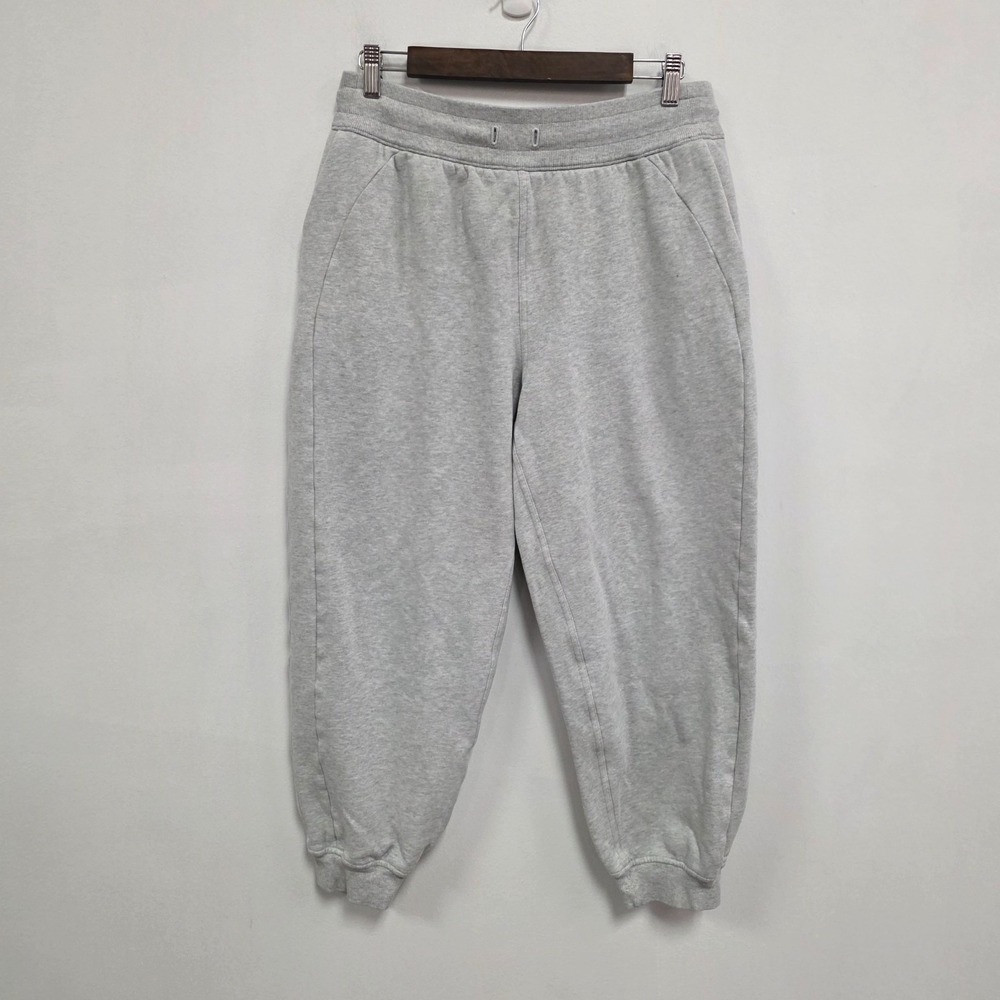 Lululemon Scuba High Rise Relaxed Jogger Size 10 Baggy Thick Gray Pockets Logo